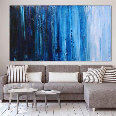 Abstract Painting Indigo Painting Blue Abstract Seascape Etsy