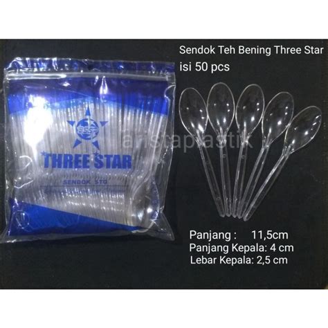 Jual Sendok Teh Stg Bening Three Star Isi 50pcs Shopee Indonesia