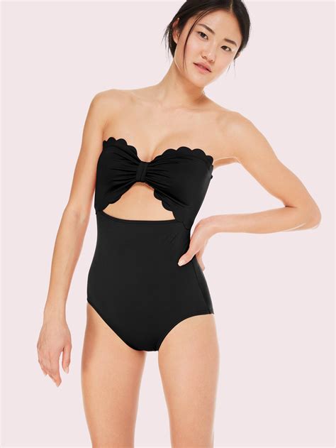 Kate Spade Synthetic Marina Piccola Cut Out Bandeau One Piece Swimsuit