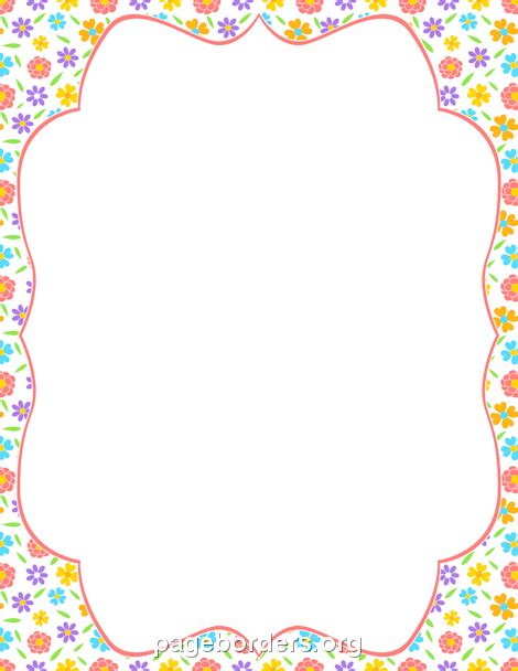 Spring Flower Border Clip Art Page Border And Vector Graphics