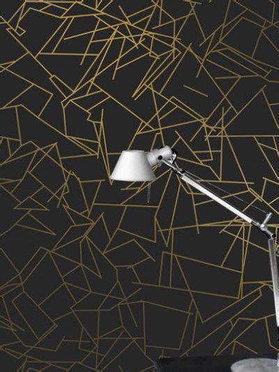 Angles By Erica Wakerly Gold Black Wallpaper Wallpaper Direct
