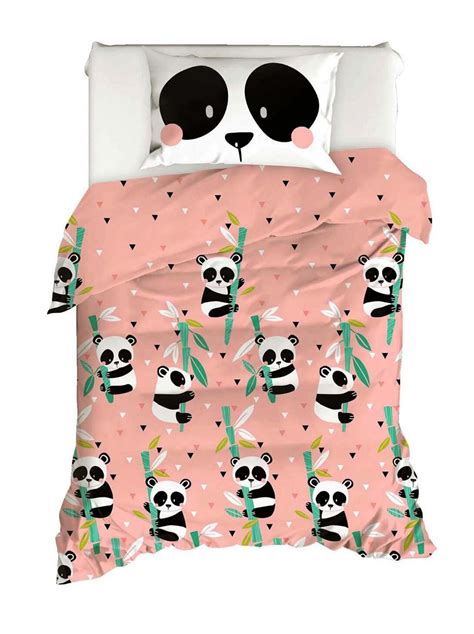 Pure Cotton Twin Single Panda Bedding Set Kids Panda Duvet Etsy New