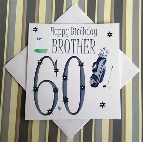Brother 60th Happy Birthday Golf Card Etsy