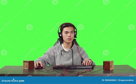 Pov Of Asian Guy Playing At Pc Desktop Stock Footage Video Of