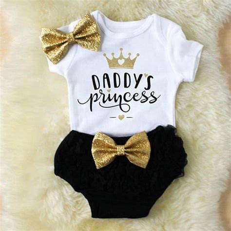 3pcs Cute Newborn Infant Baby Girl Clothes Baby Girl