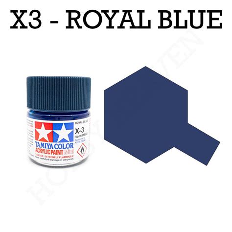 Tamiya Acrylic Mini X 3 Royal Blue Paint 10ml Hobby Heaven