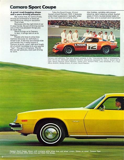 1977 Camaro Sales Brochure Sport Coupe