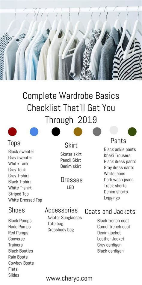 Complete Wardrobe Basics Checklist Thatll Get You Through 2019 Chery
