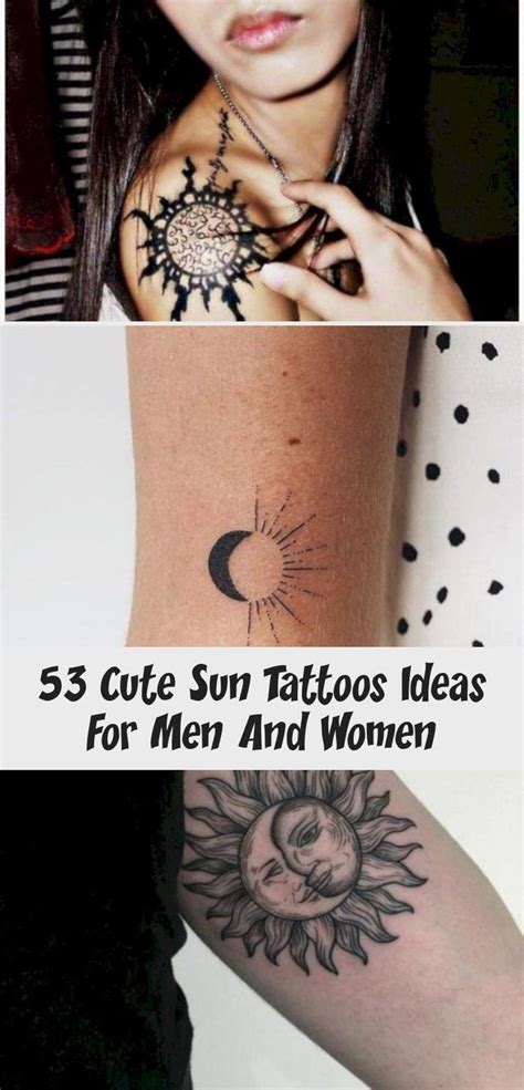 Cute Sun Tattoos Ideas For Men And Women In With Images Sun