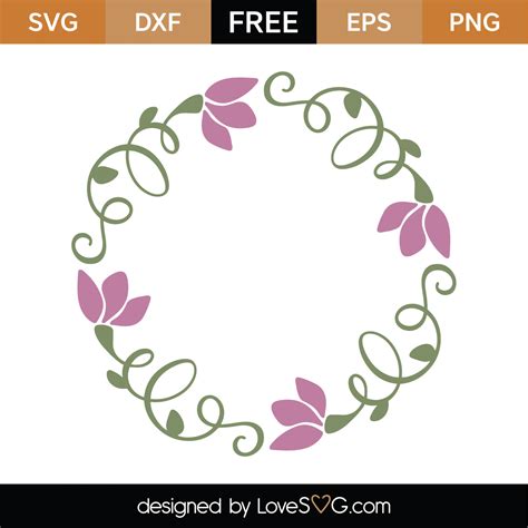 Download Free Spring Monogram Frame SVG Cut File | Lovesvg.com