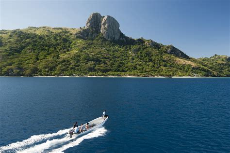 Free Stock Photo Of Boat With Tourists Approaching Waya Island