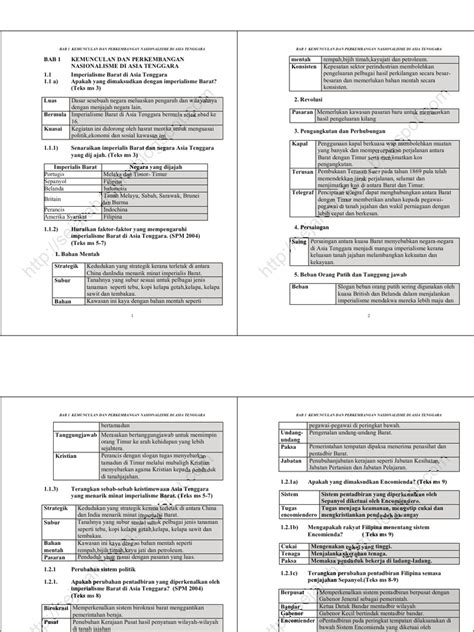 10 markah contoh jawapan kemunculan dan perkembangan nasionalisme. Nota Sejarah Tingkatan 5 Bab 1: KEMUNCULAN DAN ...