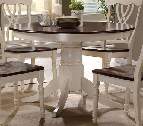 Acme Furniture Dylan Round Dining Table In Buttermilk And Oak 70330 Est