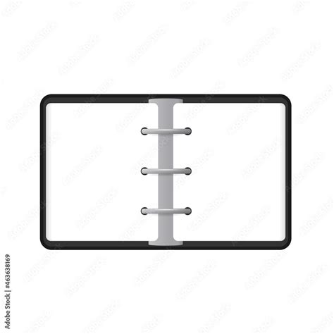 3 Ring Binder Icon Clipart Image Isolated On White Background Stock