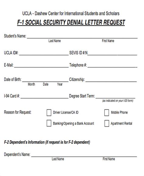 Free 9 Sample Social Security Request Forms In Ms Word Pdf