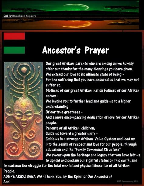 Rbg Ancestors Prayer Poster W Hd Afrikan Sunset Wallpaper Ancestors