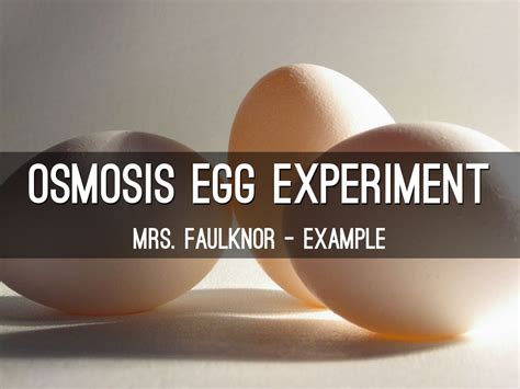 Cells, diffusion, osmosis, and biological membranes a. Osmosis Egg Lab by Jennifer Faulknor