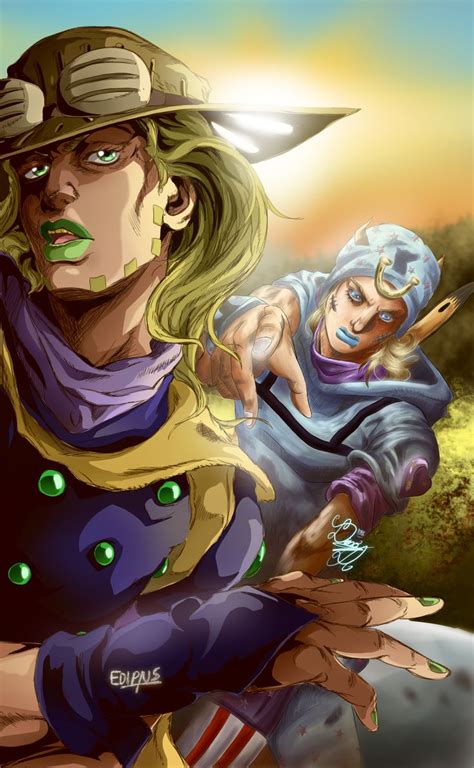 Johnny Joestar And Gyro Zeppeli Collab By Ediptus On