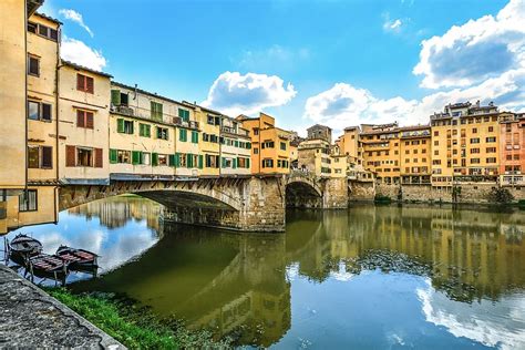 Hd Wallpaper Arno Firenze Florence Ponte Vecchio Italian River