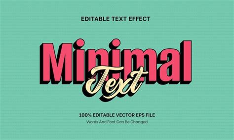 Premium Vector Minimalism Simple Text Effect Editable Text Effect For