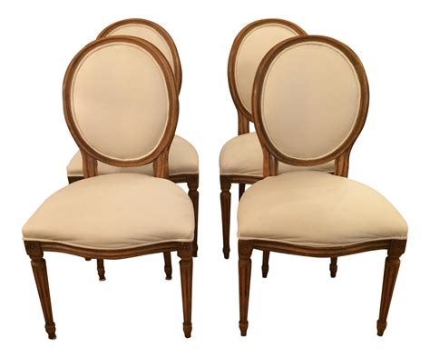 French Style Dining Chairs by Baker - Set of 4 | Chairish