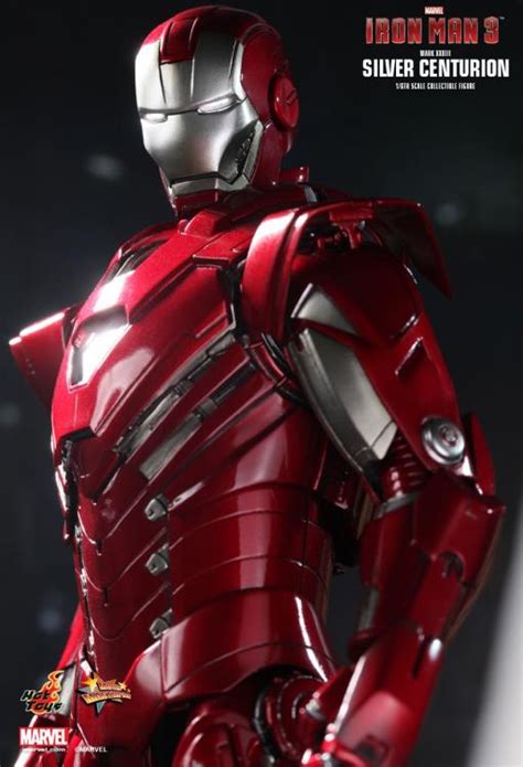 Anticipating that the scene would be chaotic and at night, we concentrated on designing armors with as distinct silhouettes from each other as possible. Iron Man 3 MMS213 Silver Centurion (Mark XXXIII) 1/6th ...