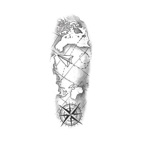 mapped out map temporary and semi permanent tattoos momentary ink arm sleeve tattoos tattoo