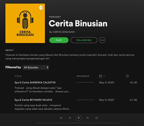 Pek çok farklı kategori ve konuda olabilen türkçe podcastler arasından, eğlenirken bilgi yağmuruna tutulacağınız 15 podcast önerisi yapacağız. PODCAST Competition, Cerita BINUSIAN. - Student