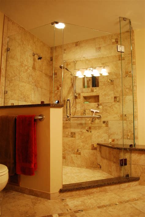 5 Panel Neo Angle Shower Enclosure W Partial Glass To Ceiling Contemporary Bathroom Other