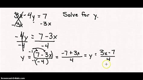 Each solving the systems of equations pdf worksheet provides eight pairs of simultaneous equations. Solving Equations for a Specific Variable - YouTube
