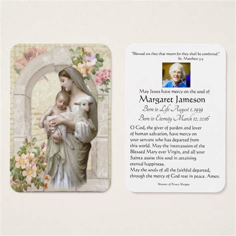 Maybe you would like to learn more about one of these? Catholic Virgin Mary Funeral Prayer Memorial Card | Zazzle.com | Funeral prayers, Memorial cards ...