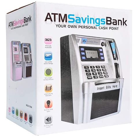 China Atm Savings Bank Electronic Mini Atm Piggy Bank Cash Coin
