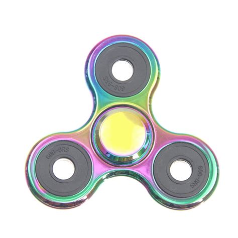 2017 new edc tri spinner fidget toys pattern hand spinner metal fidget spinner and adhd adult