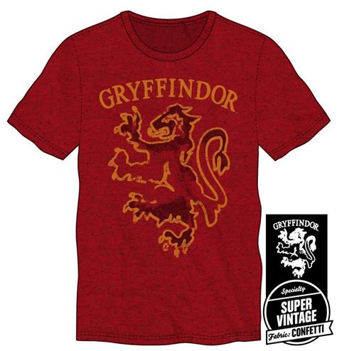 Harry Potter Gryffindor House Animal Lion Mens Red T Shirt Red S