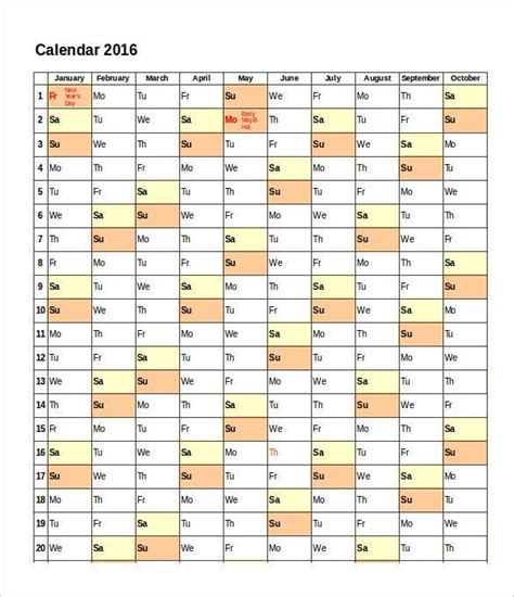Excel Calendar Schedule Template 15 Free Word Excel Example Calendar