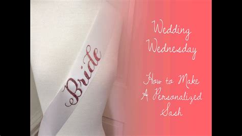 The bride is typically considered to be the star of a wedding. DIY Bride-to-be Sash - YouTube