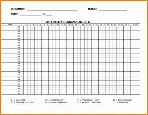 Free Printable Employee Attendance Calendars Calendar Inspiration Design