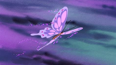 Banner  Header Banner Anime Butterfly Purple Butterfly Violet