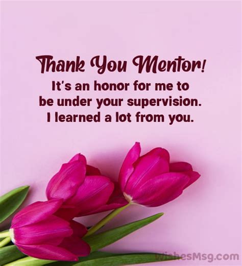 Thank You Messages For Mentor Words Of Appreciation