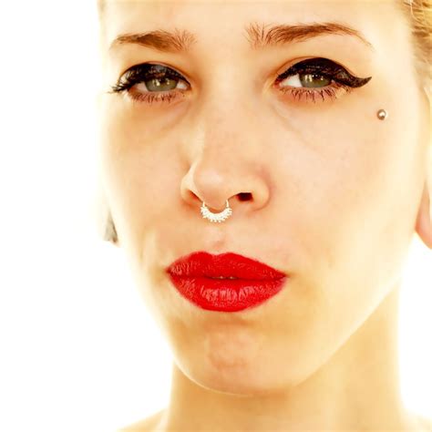 Silver Septum Indian Style Gold Septum Jewelry Septum Ring Etsy