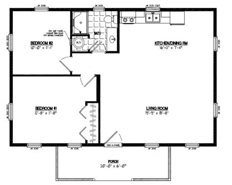 24x36 Pioneer Certified Floor Plan 24or1202 Custom Barns And
