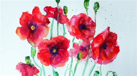 Watercolor Poppies Demo Speed Painting The Inspired Artist