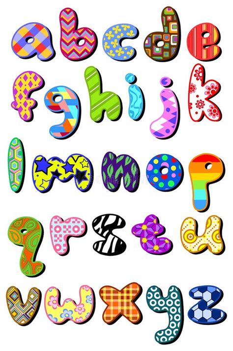 Patterned Lower Case Alphabet Stock Vector Illustration Of Drawing
