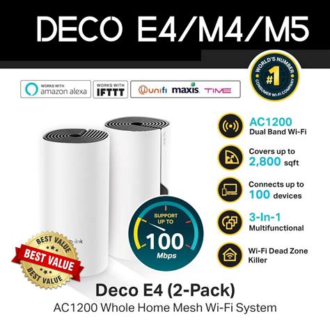 Mesh wifi:rm25/mth per pair with zerolution. MESH WIFI DECO E4/M4/M5 AC1200 MESH WiFi Router Whole Home ...