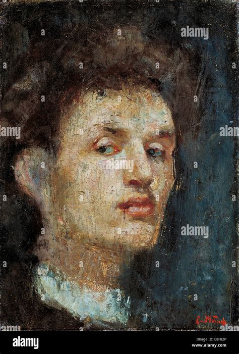 Self Portrait Artist Munch Edvard 1863 1944 Stock Photo Alamy