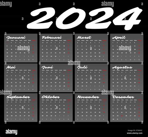 Calendrier 2024 Pour Les Entreprises Moderne Et Propre Style élégant