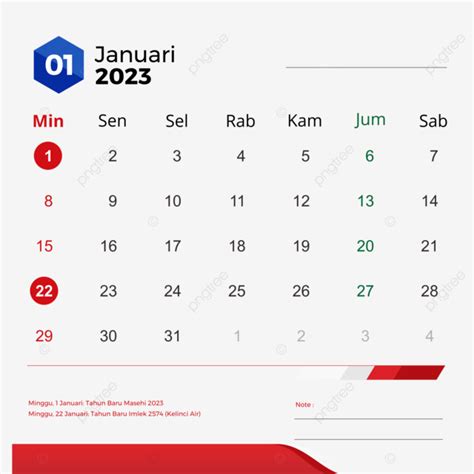 Kalender Januari 2023 Lengkap Dengan Tanggal Merah Kalender Januari