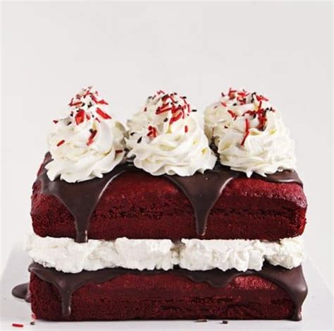 Red Velvet Cake With Peppermint Whipped Cream I Am Baker