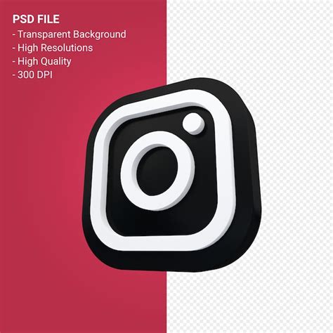 Premium Psd Instagram Logo In 3d Rendering Isolated