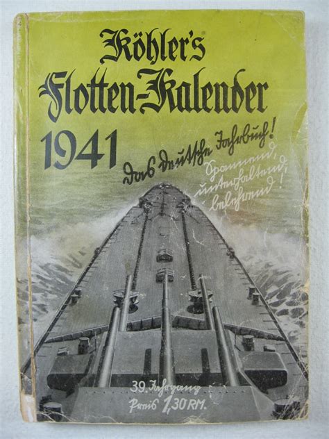 Koehlers Flotten Kalender 1941 Zvab
